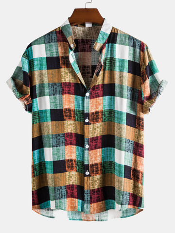 Multi Color Plaid Thin Shirts